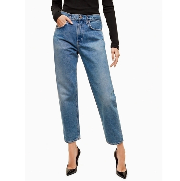 Aritzia Denim - TALULA x Agolde Slouched Peg Cropped High Rise Boyfriend Jeans, 25 (But Fits 30)